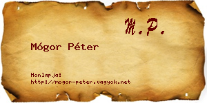 Mógor Péter névjegykártya
